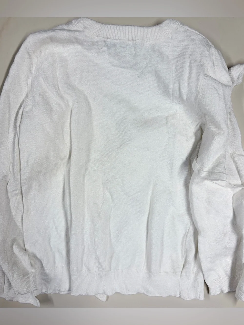 Milly Minis White Ruffle Knit Top